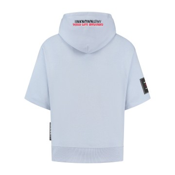 Short sleeve hoodie back