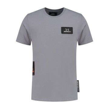 T shirt velcro badge ua lava greyfront